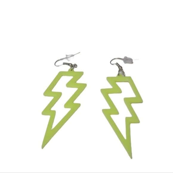 Lighting Flash Drop Down Dangle Earrings NEW - Picture 2 of 4